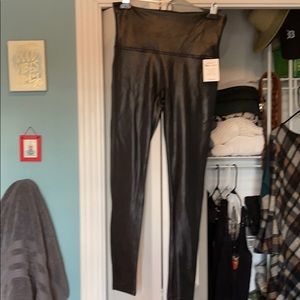 Spanx Faux Leather Leggings — New! With Tags!